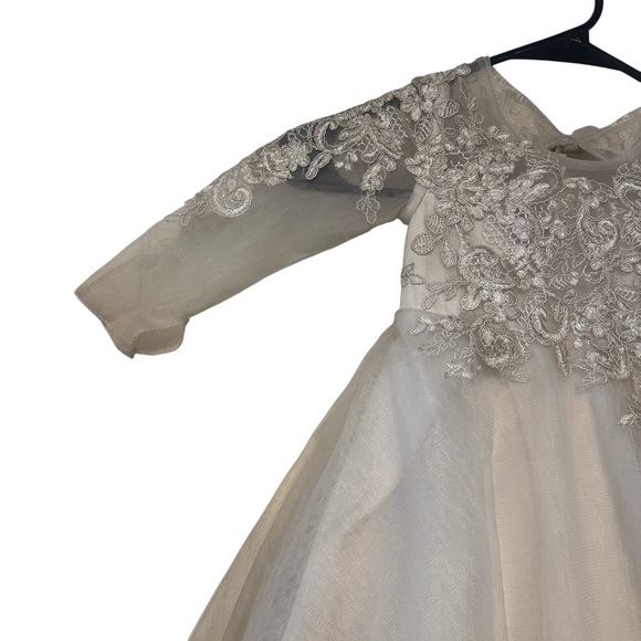 Azazie Toddler Girl Flower Girl Precious Fros A-Line Tulle Dress Size 2T - Picture 7 of 11